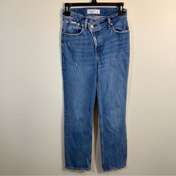 Abercrombie & Fitch Women’s Blue The 90’s Straight Ultra High Rise Jeans 00S - Picture 1 of 8